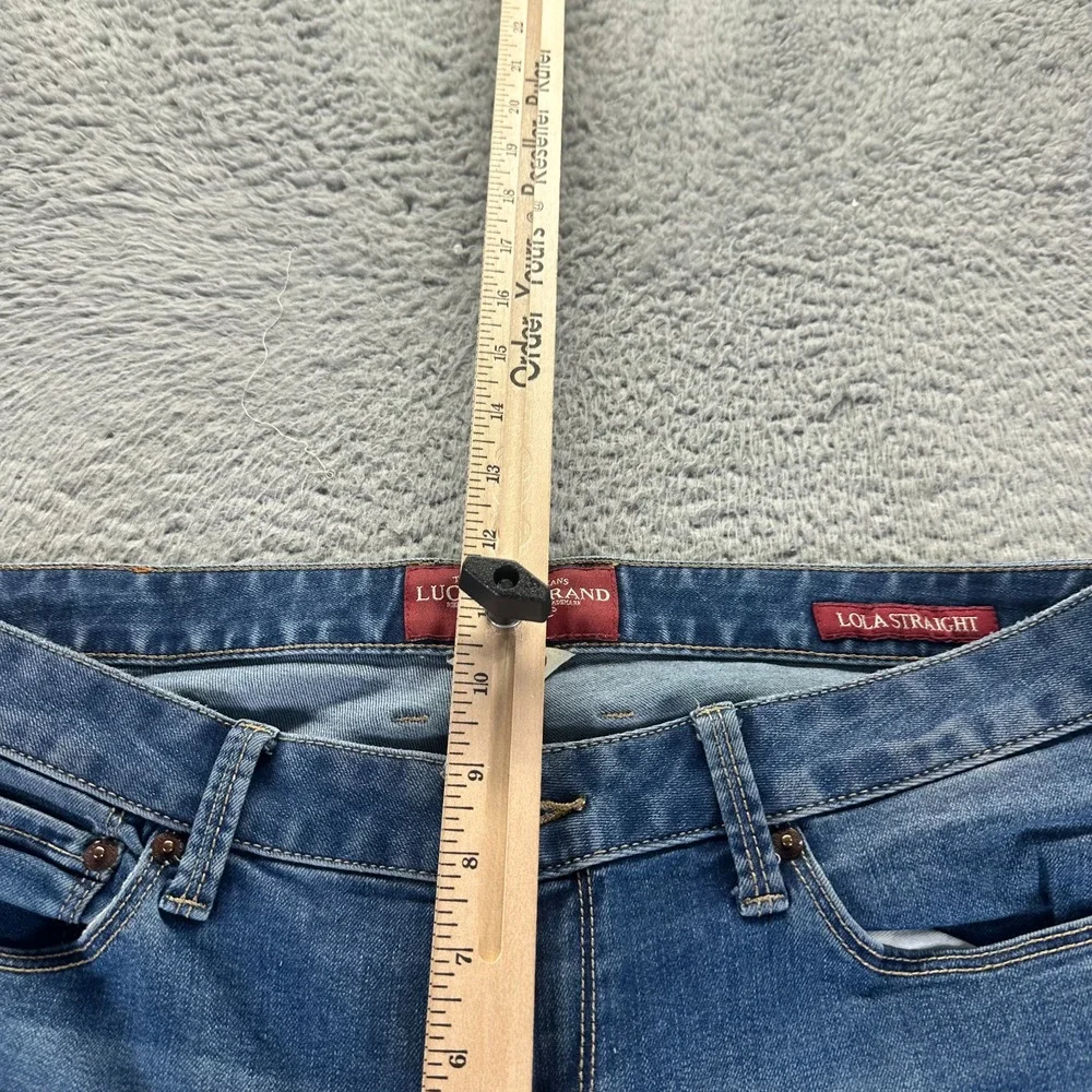 Lucky Brand Lola Jeans Womens 10 Blue Cotton Denim Ankle Straight Faded Stretch‎